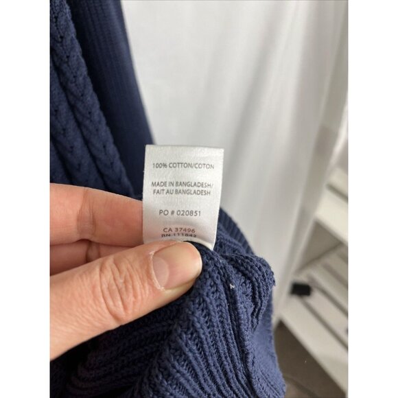 Levelwear Salute Sweater Mens Size M Cotton Cable Knit Preppy - Picture 7 of 13